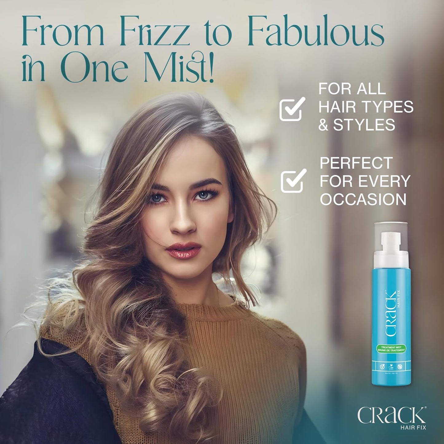 HAIR FIX Mist Spray - Moisturizes & Protects Hair from Dryness & Thermal Damage, Improves Texture - 6 Oz