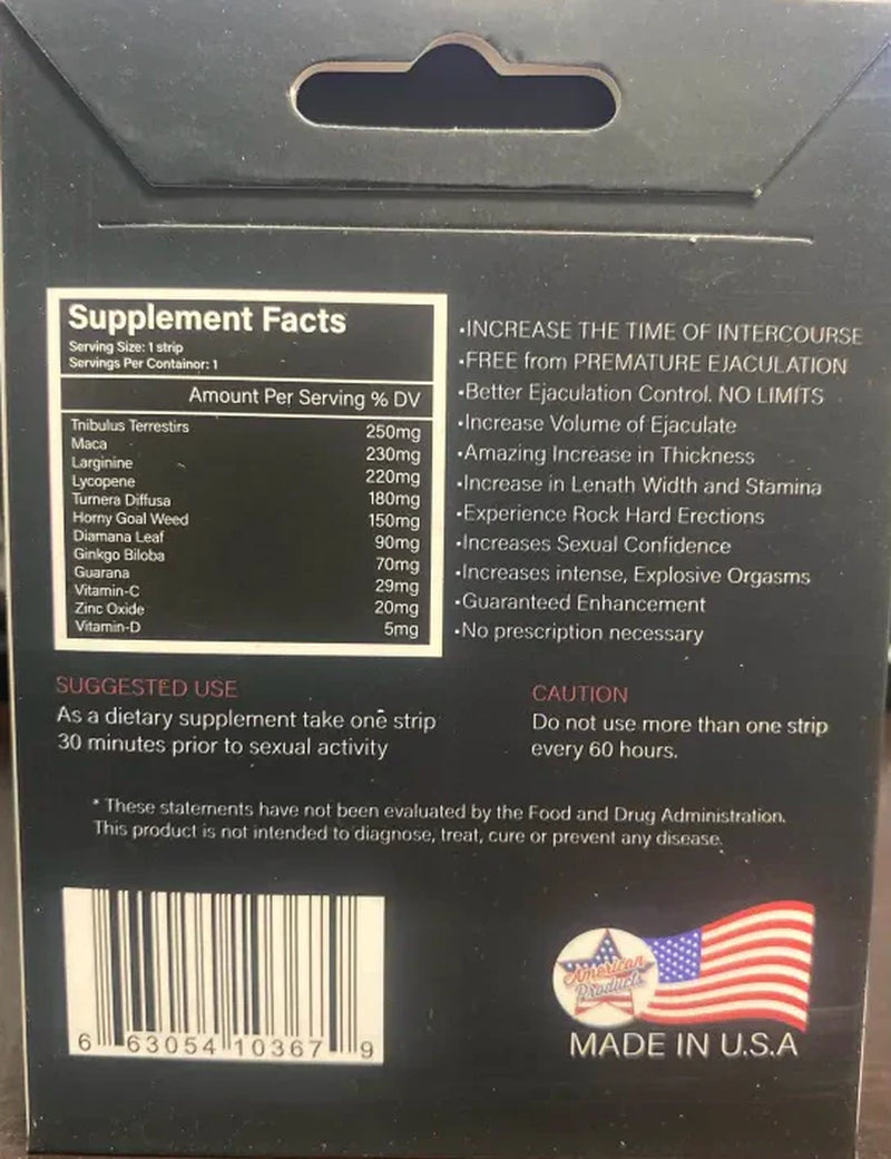 Magnum Black XXL Oral Strip Male