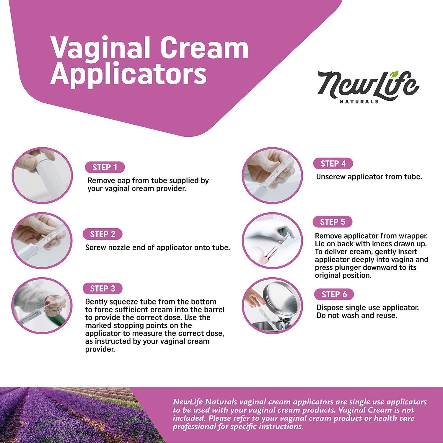 Vaginal Applicator Pack for Lubricants and Gels - 30 Count