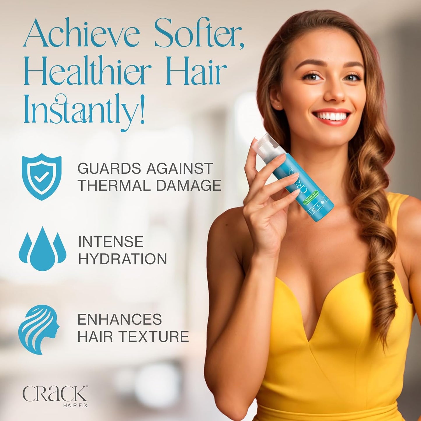 HAIR FIX Mist Spray - Moisturizes & Protects Hair from Dryness & Thermal Damage, Improves Texture - 6 Oz