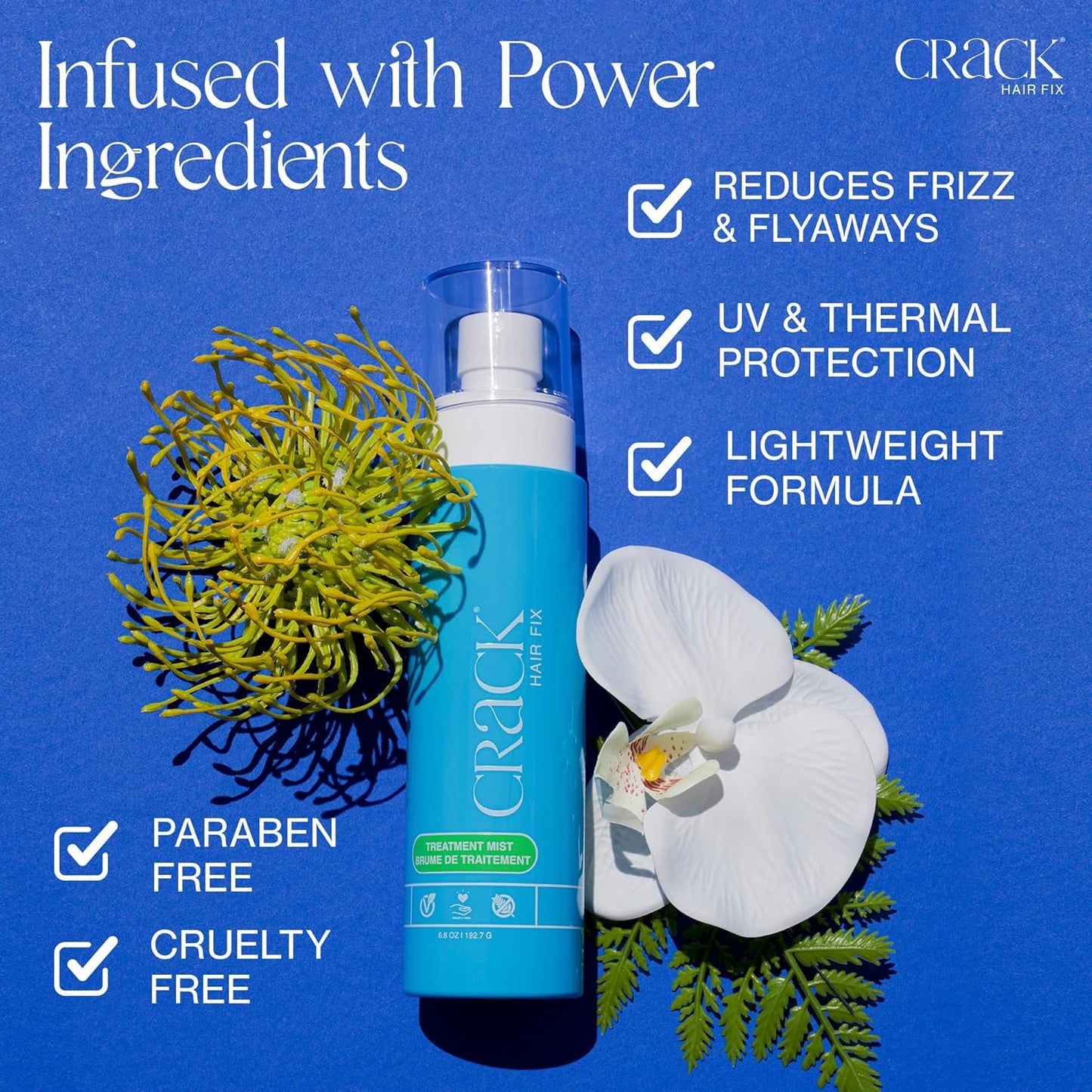 HAIR FIX Mist Spray - Moisturizes & Protects Hair from Dryness & Thermal Damage, Improves Texture - 6 Oz